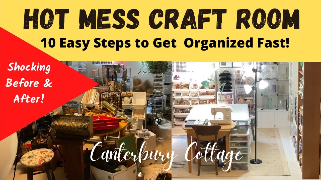 From hot mess to organized craft room