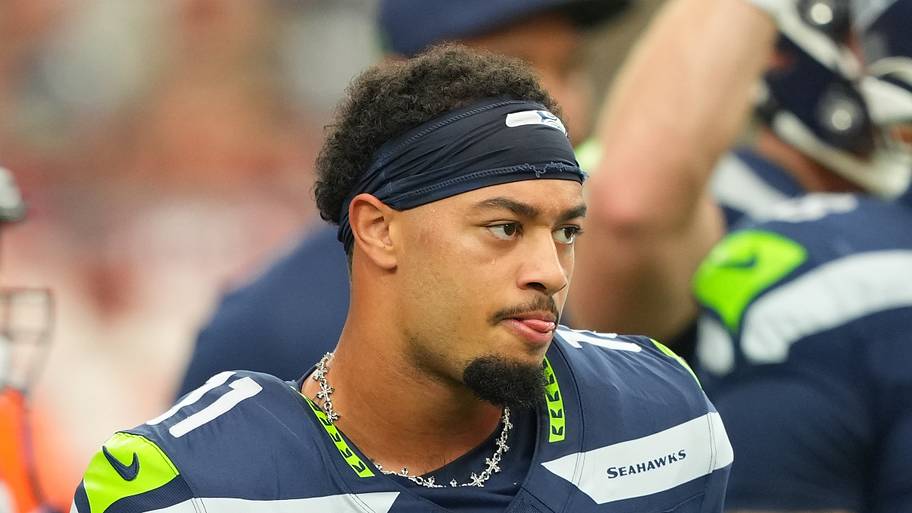 Seattle Seahawks wide receiver Jaxon Smith-Njigba (11) warms up before the game against the Arizona Cardinals | IMAGN IMAGES via Reuters Connect