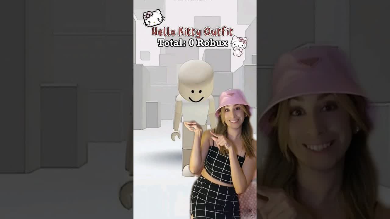 Un outfit (ropa) de Hello Kitty 🎀 ️ que cuesta $0 Robux 😱 #roblox #memes
