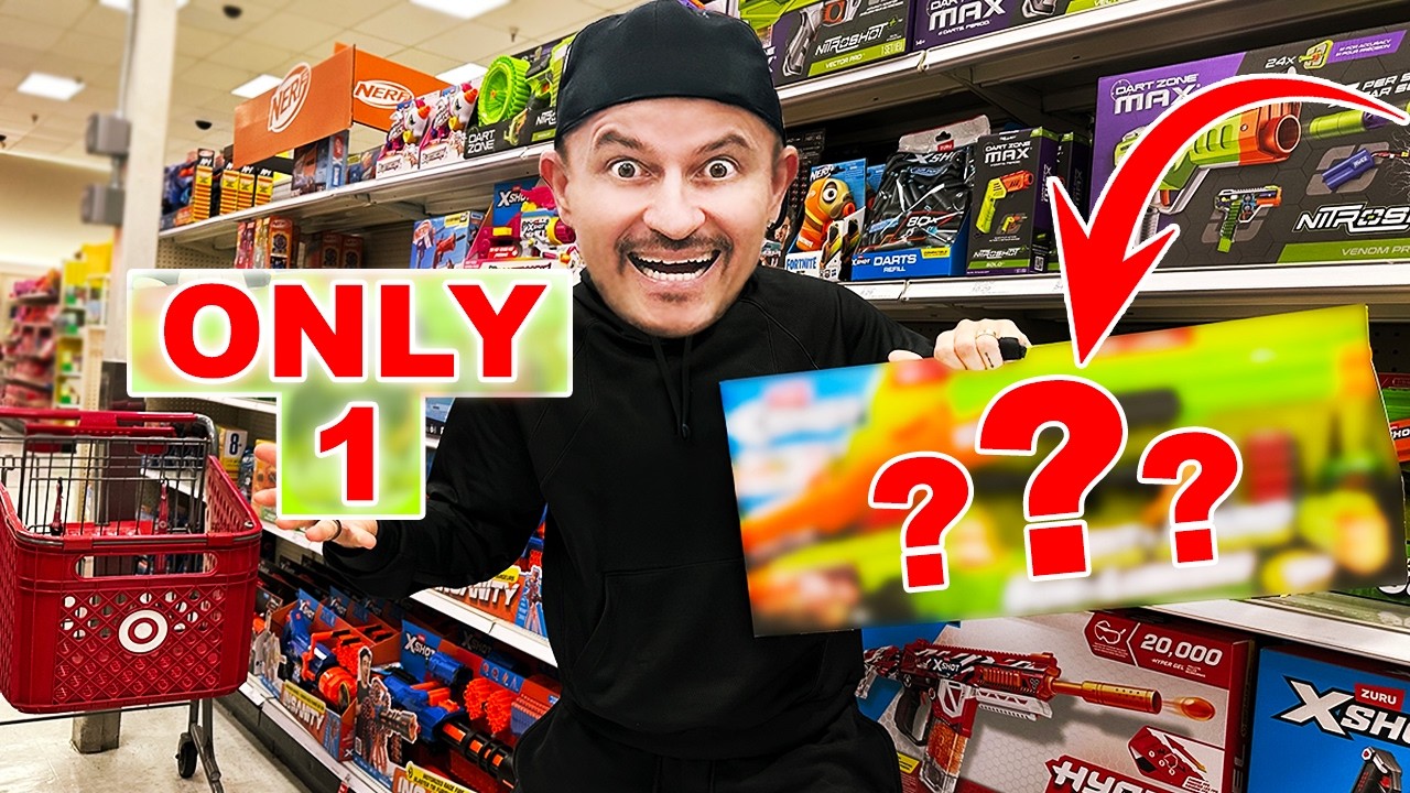 Nerf gun shopping challenge!