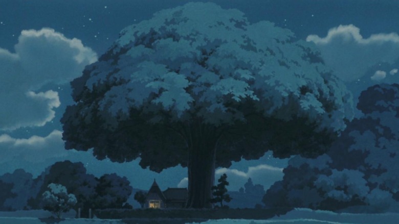 The animation of the tree evokes some traumatic history