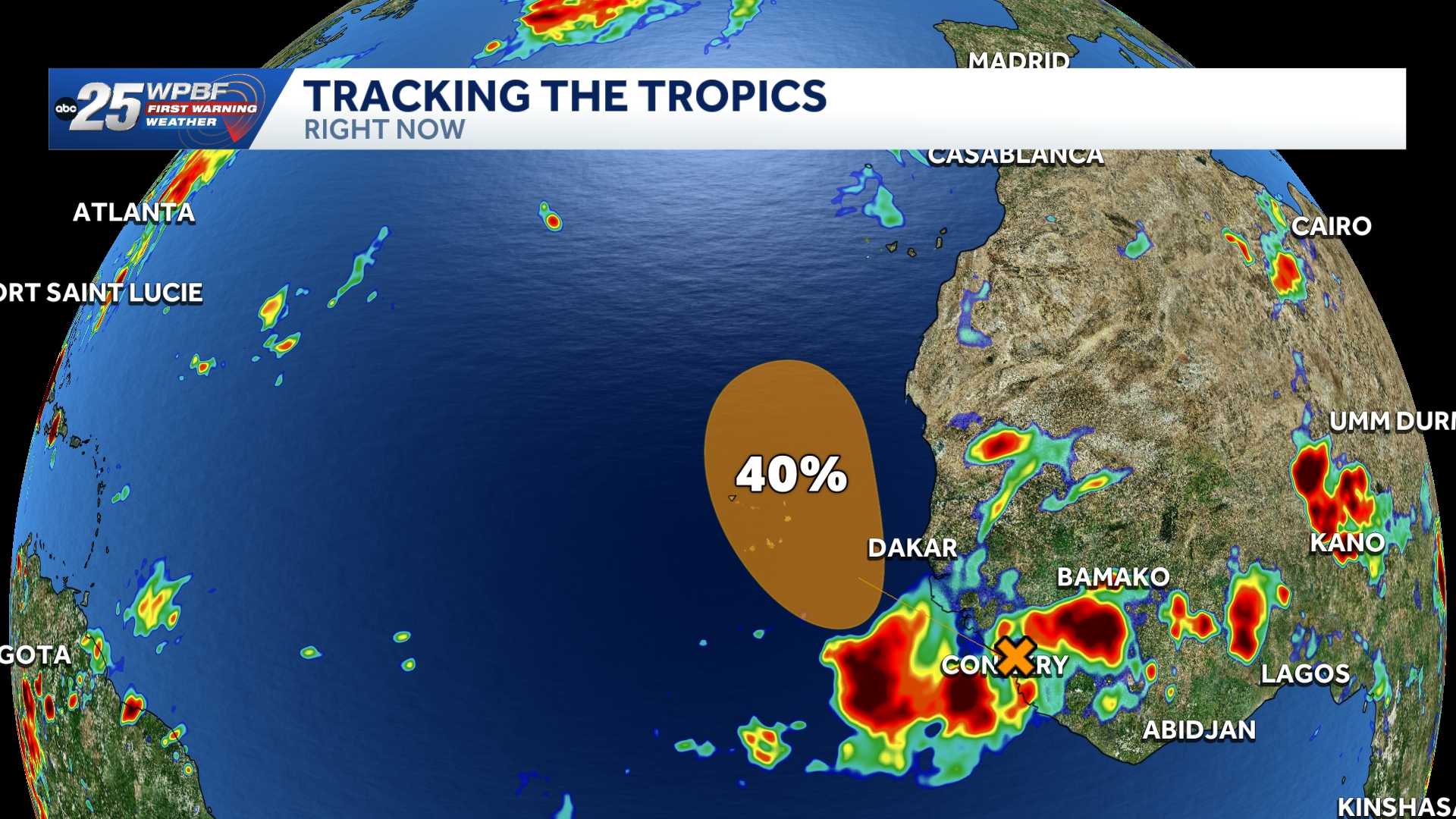 National Hurricane Center tracks tropical wave near Cabo Verde Islands