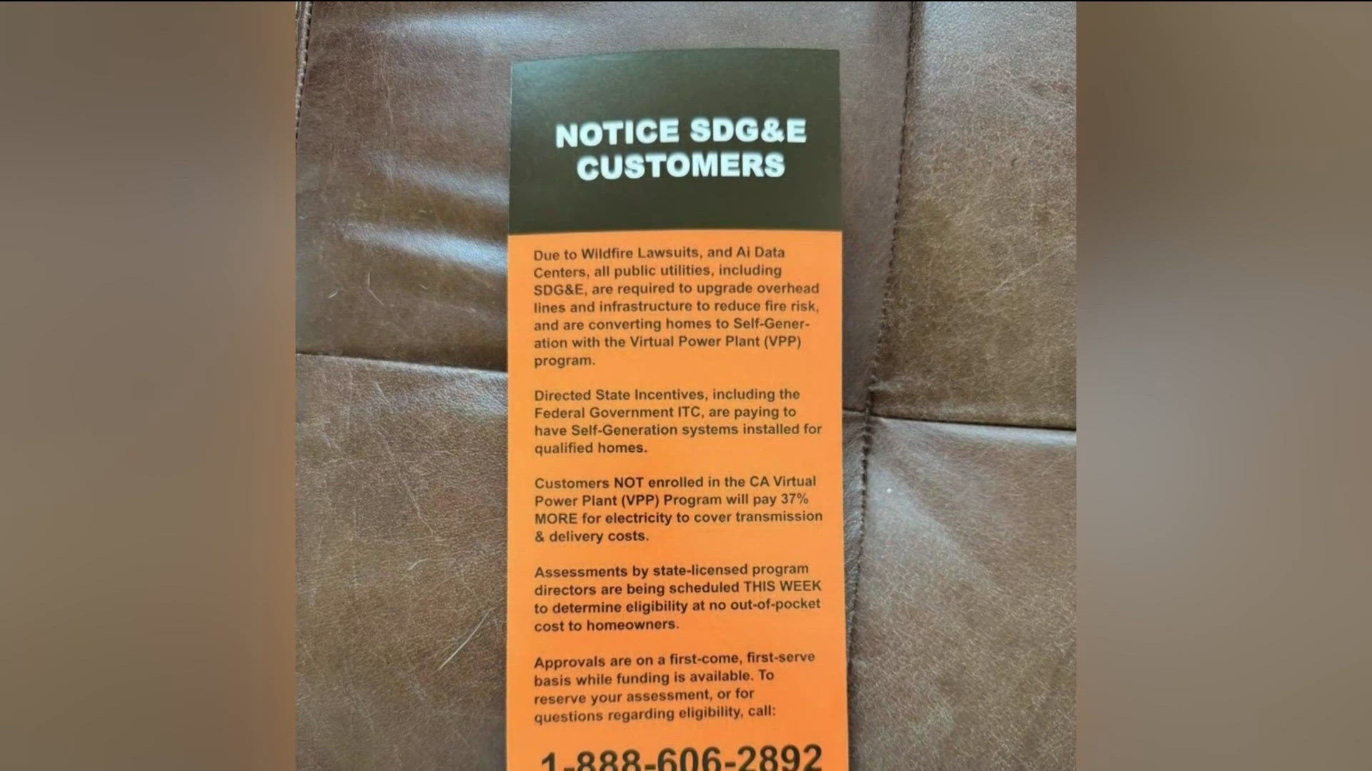 San Diego residents warned of misleading flyer amid electricity rate claims