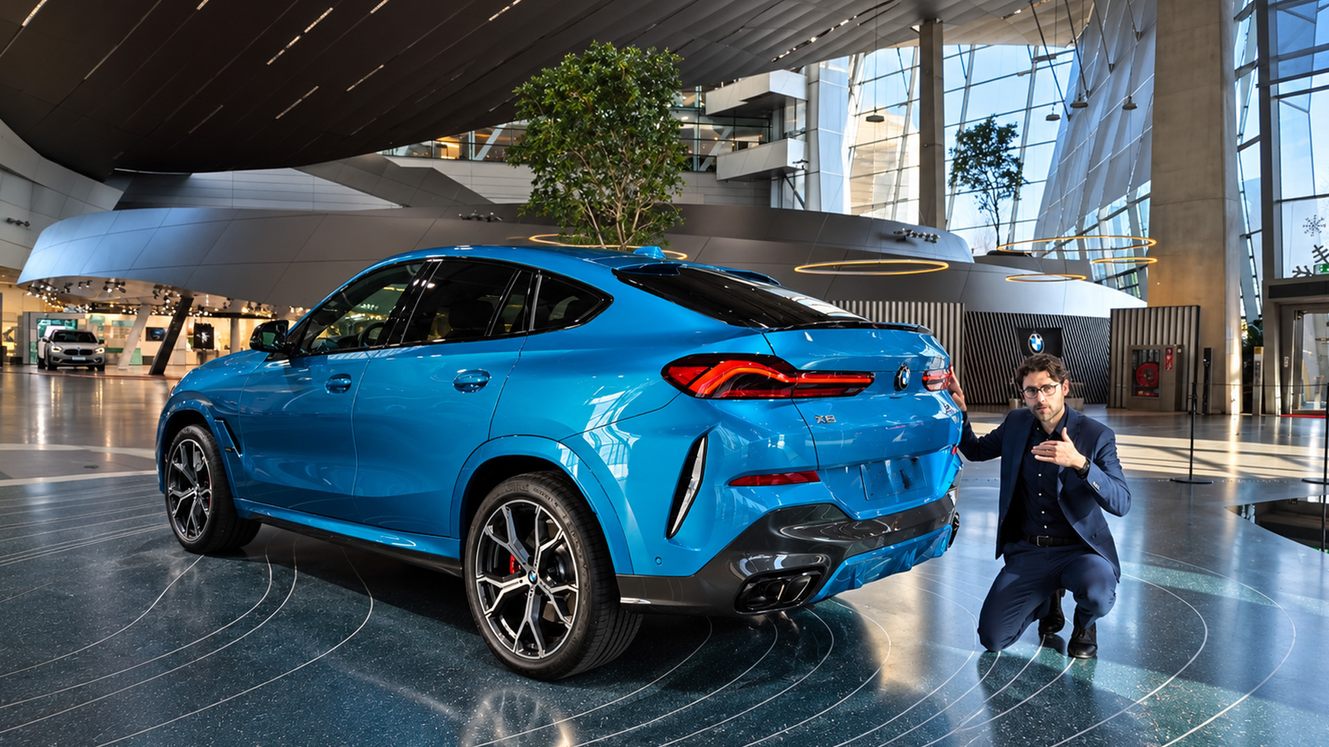 Rear lights give the BMW X6 M60i its distinctive look