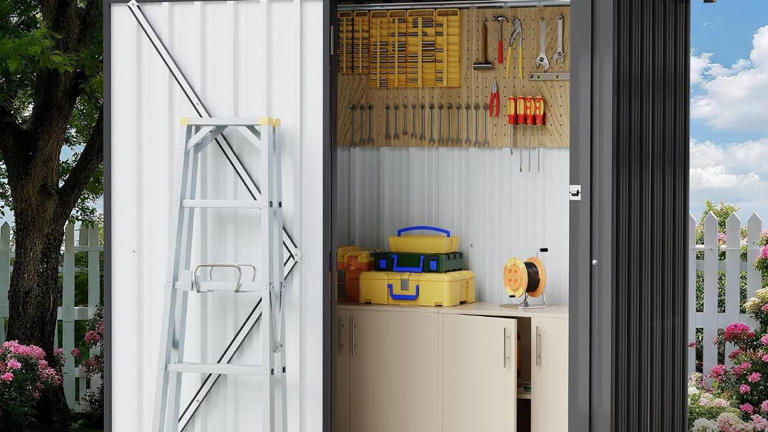 Amazon is selling a storage shed with 15 square feet of storage space ...