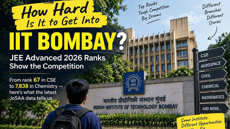 How hard is it to get BTech admission at IIT Bombay? JEE Advanced 2026 ...