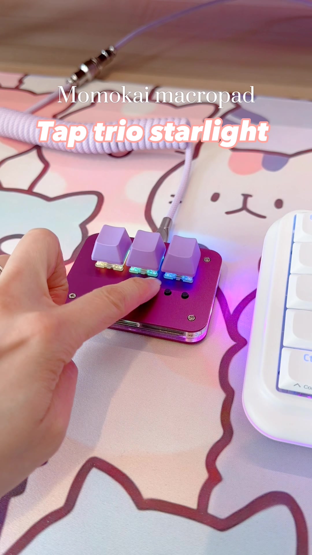 Three-key macropad adds more control to a desk