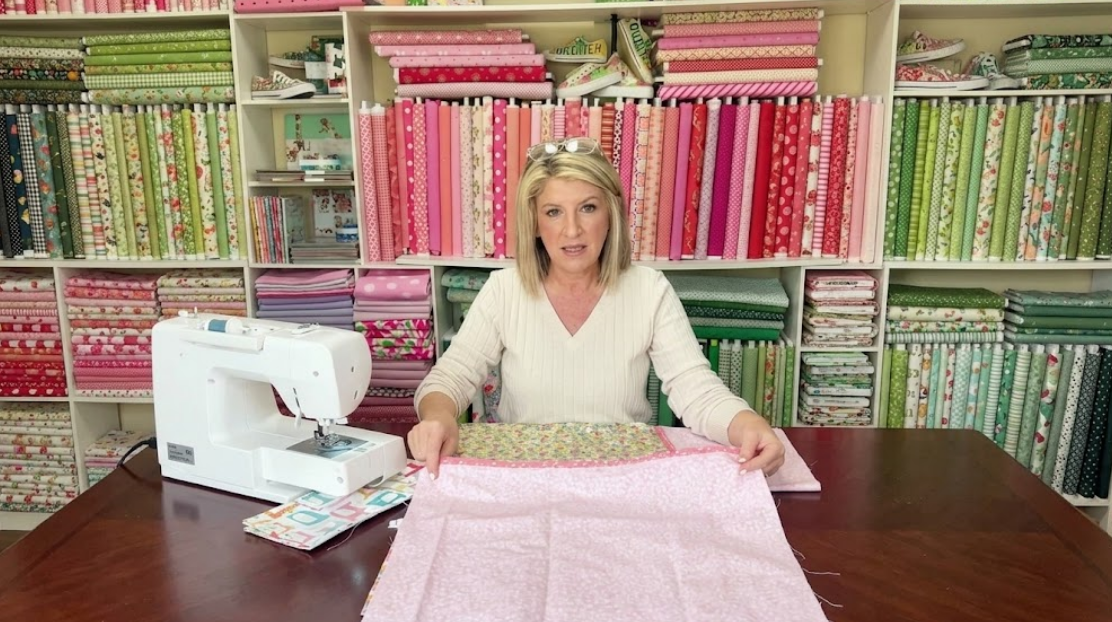 This simple pillow sham project adds charming details