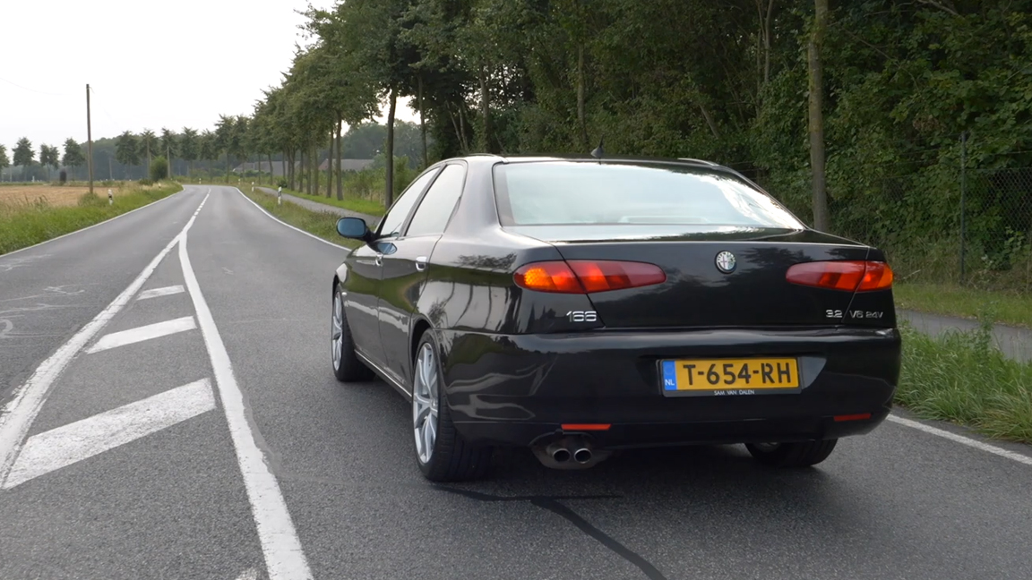 Alfa Romeo 166 3.2 V6 Busso topsnelheid op de Autobahn