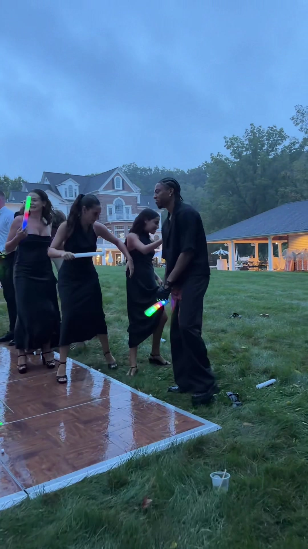 The reason behind this fun grass dance moment