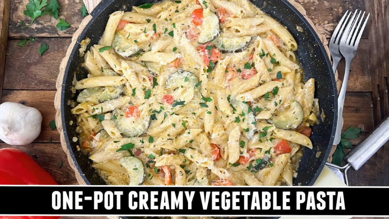 30-minute one-pot creamy vegetable pasta