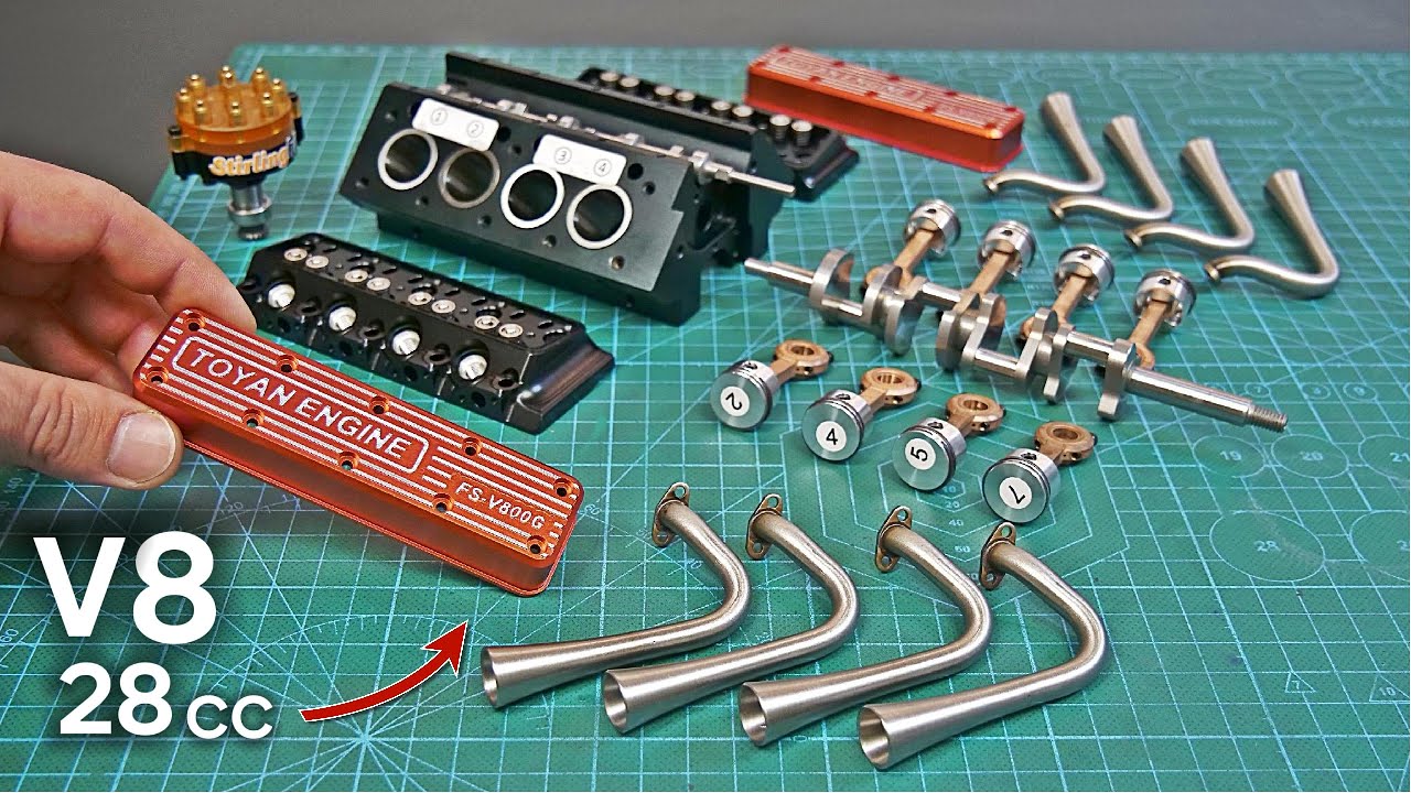 Assembling and running a Toyan V8 gasoline engine