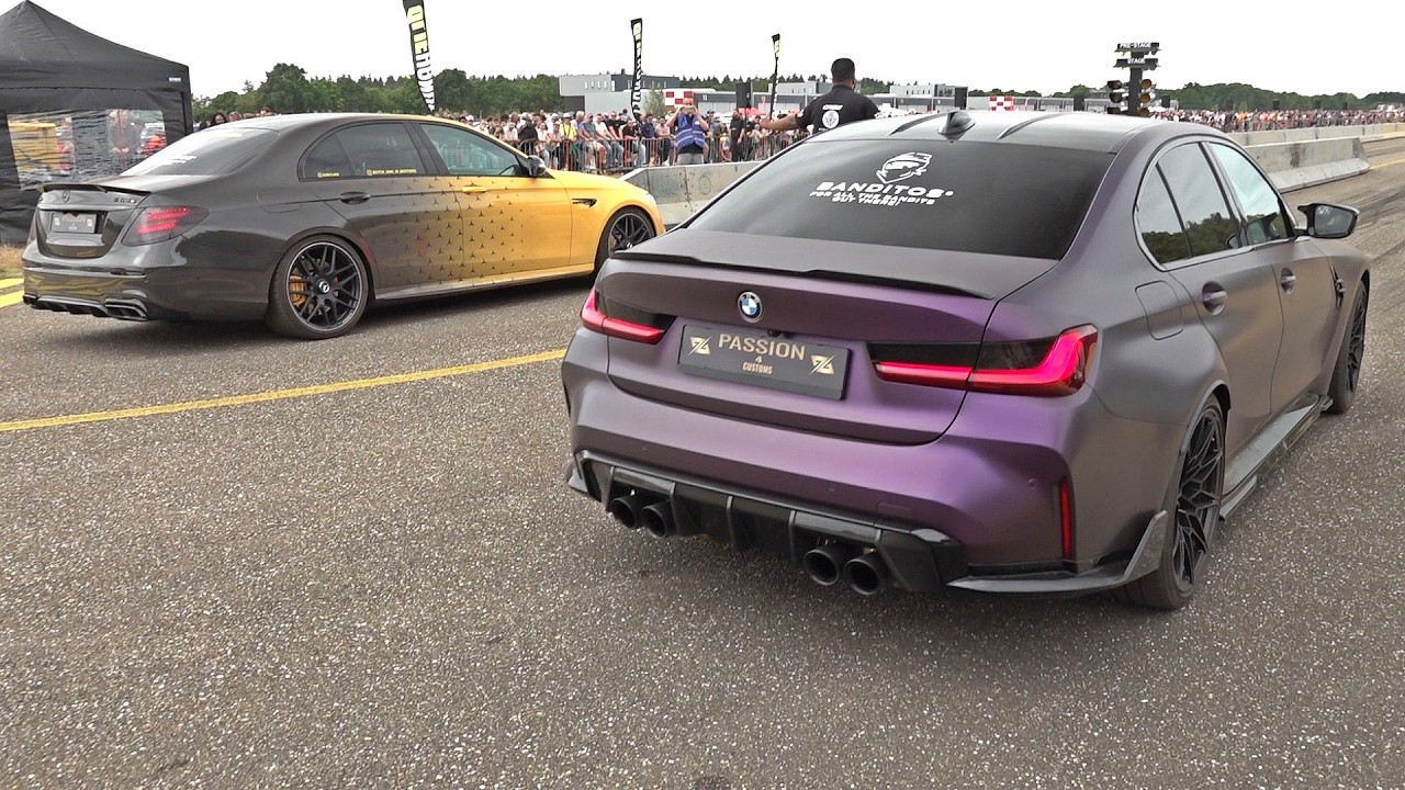 Deze krachtpatsers nemen het tegen elkaar op in een drag race