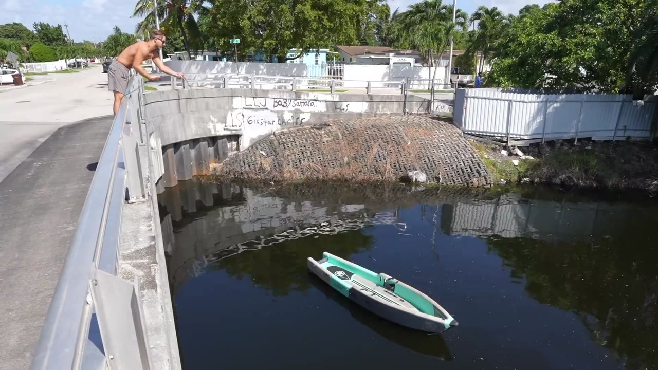 They hadn’t even thrown the magnet yet - then a $1,500 kayak floated past