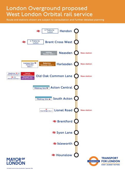 Proposals to extend planned new Overground line