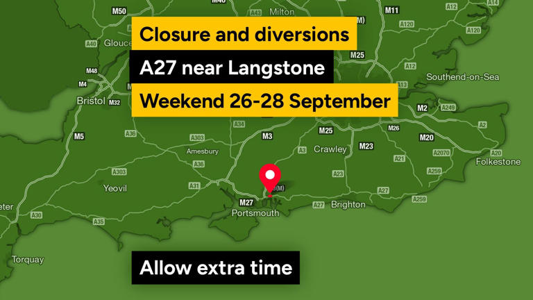 A27 closure: Delays and disruption expected as Langstone Interchange to ...