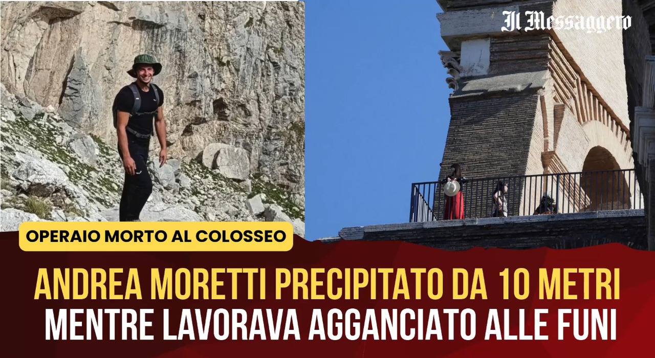 Andrea Moretti morto al Colosseo: è precipitato da 10 metri mentre lavorava