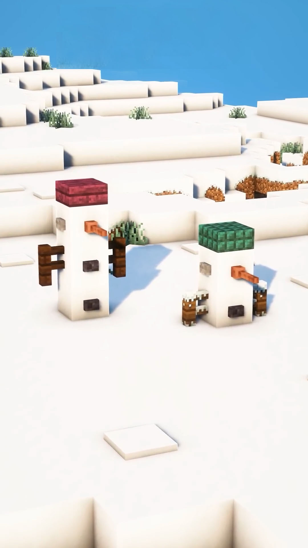 Simple snowman decoration for Minecraft winter builds