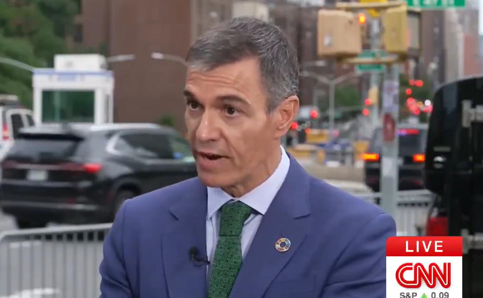 Pedro Sánchez en la CNN.