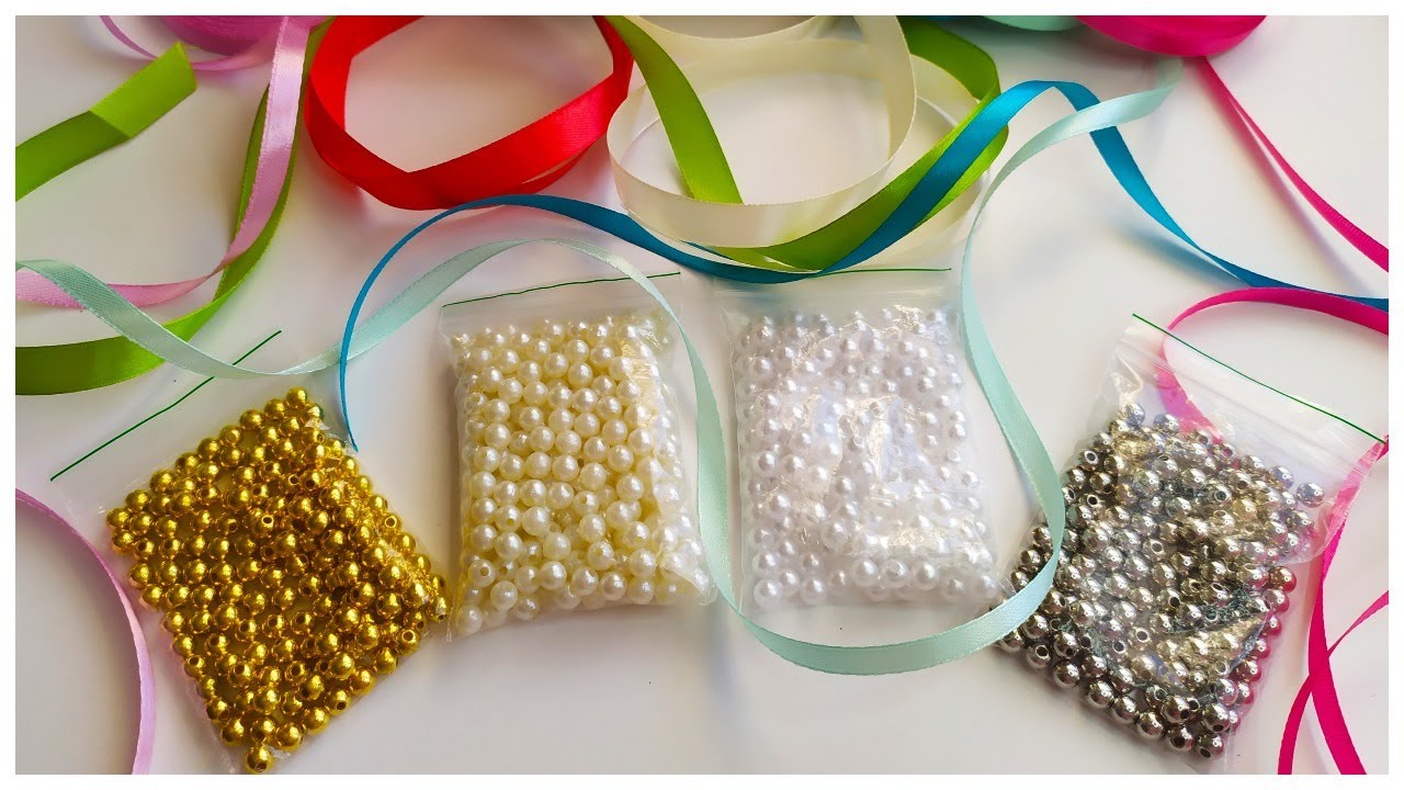 Beautiful ribbon and bead crafts made from simple materials