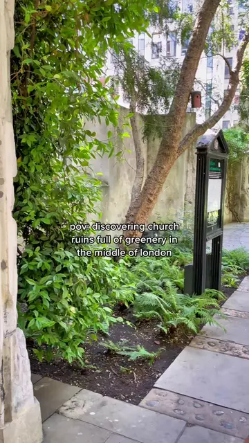 Hidden London church ruins turned into a lush city garden