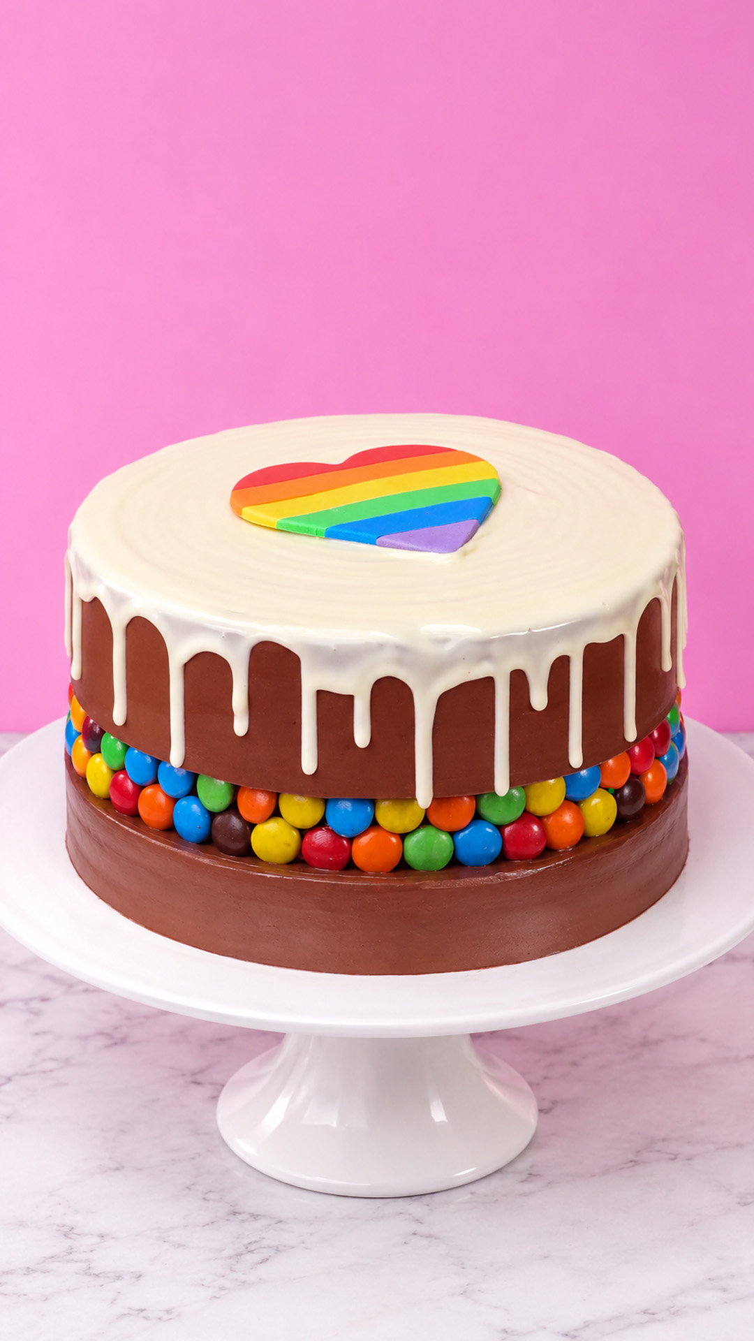What makes this rainbow cake stand out?