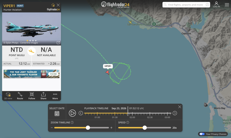 Pilot rescued after military training jet crashes into ocean off SLO County