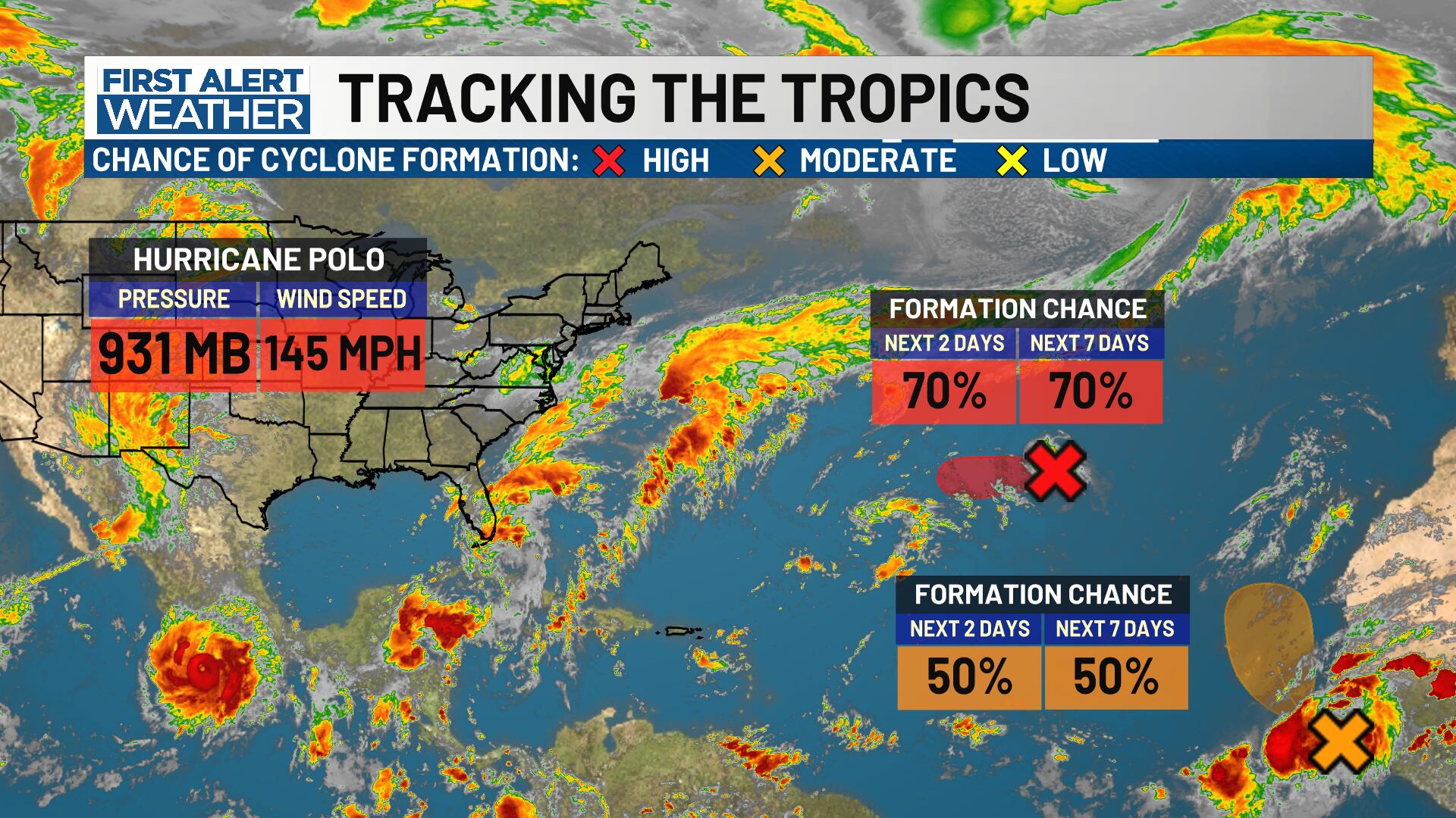 Hanna forms in the Atlantic as tropical depression Fay hangs on