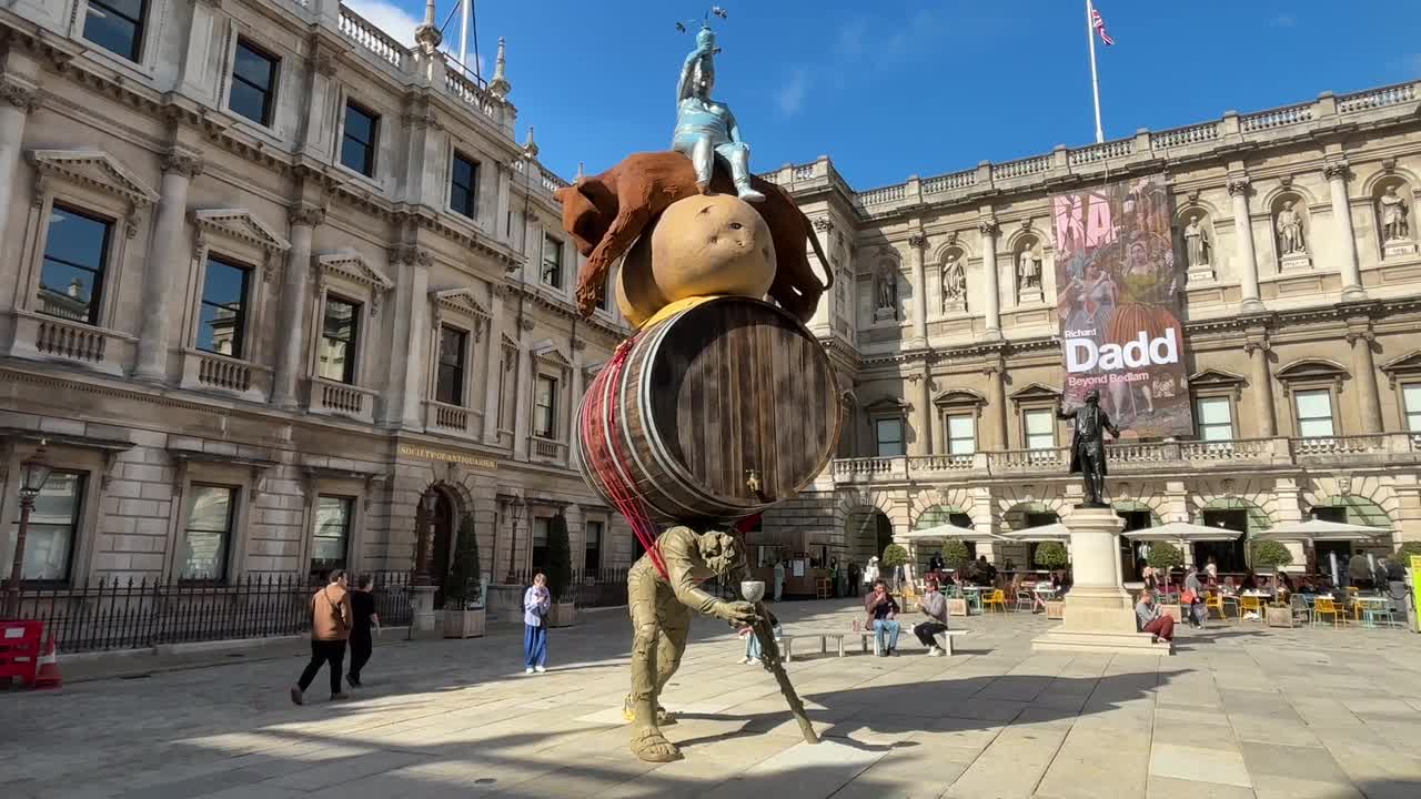 Giant stack sculpture towers over London’s Royal Academy