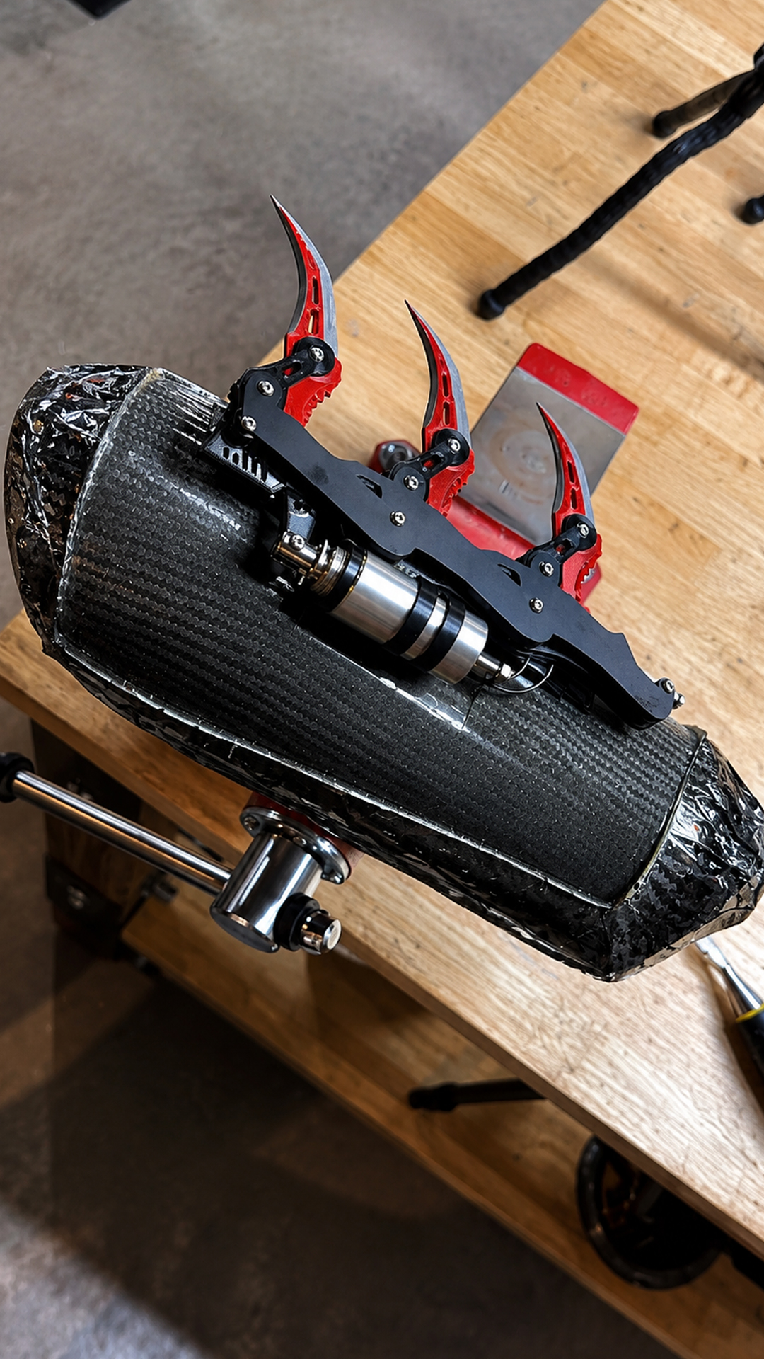 Experimental forearm armor moves from digital design to tests