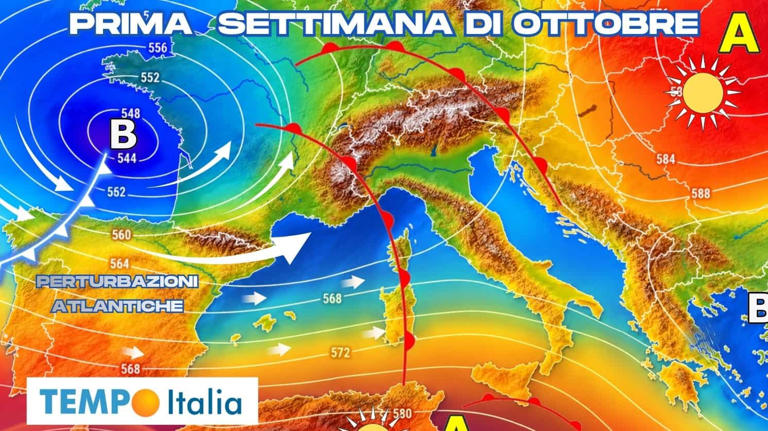Prima settimana di ottobre: arriveranno piogge diffuse
