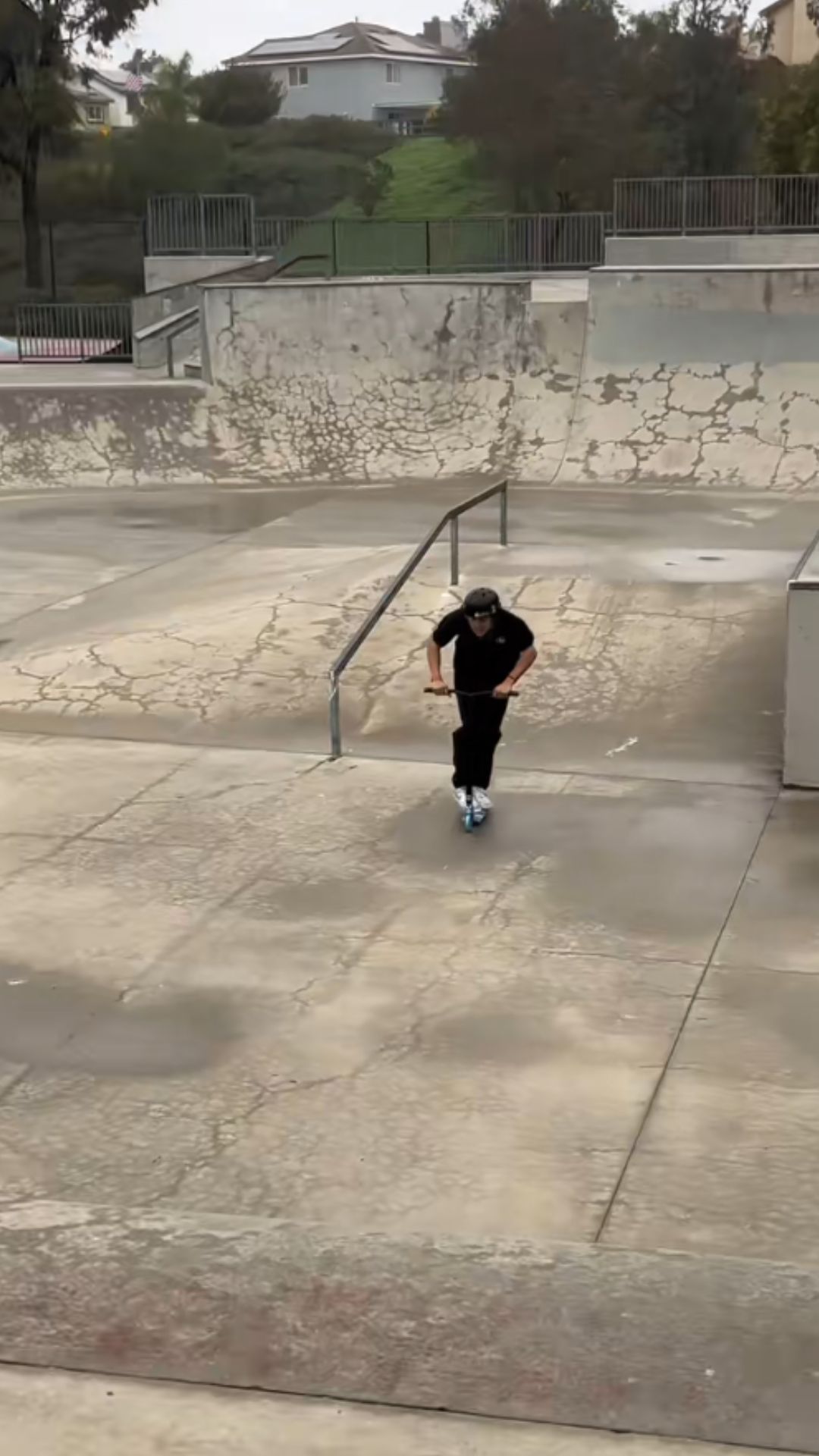Scooter riding session at the skate park