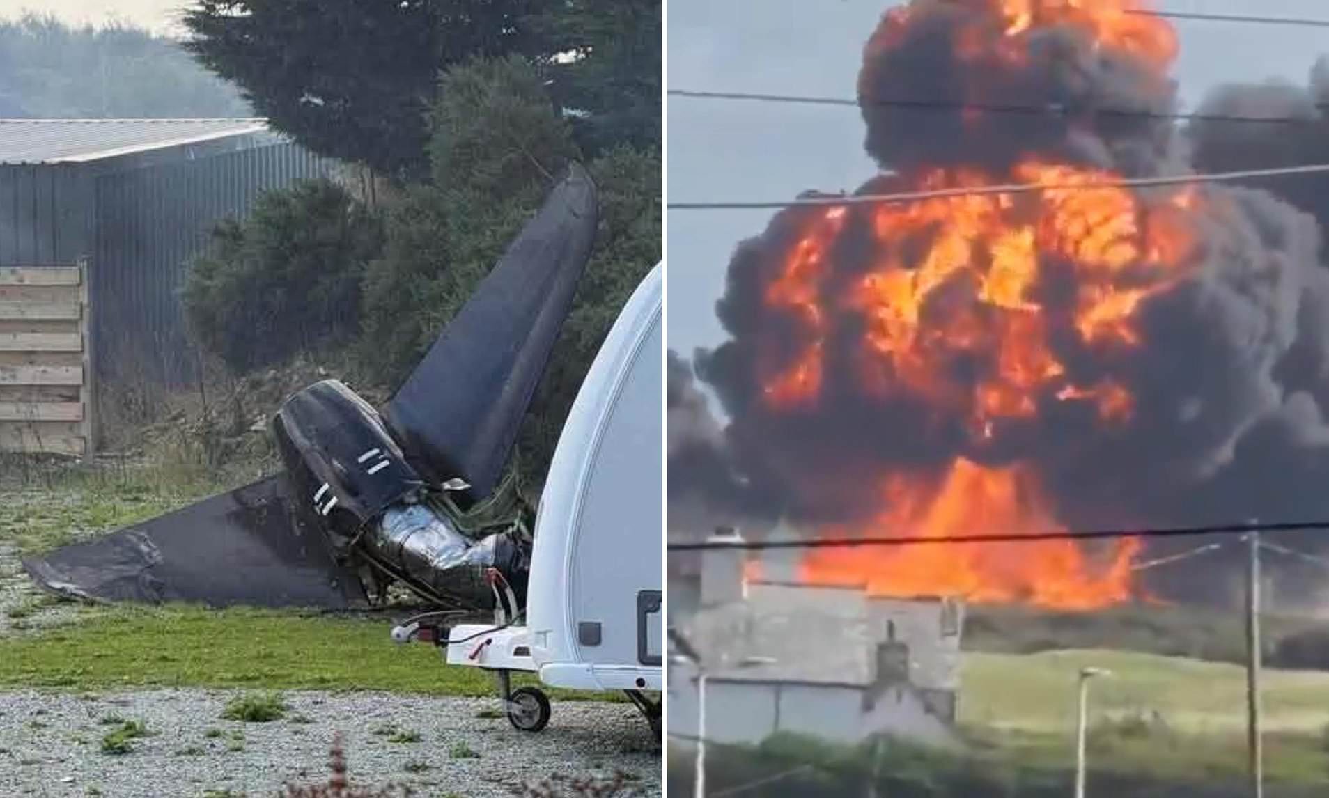 Farmer tells of drama as fighter jet explodes in his caravan park ...