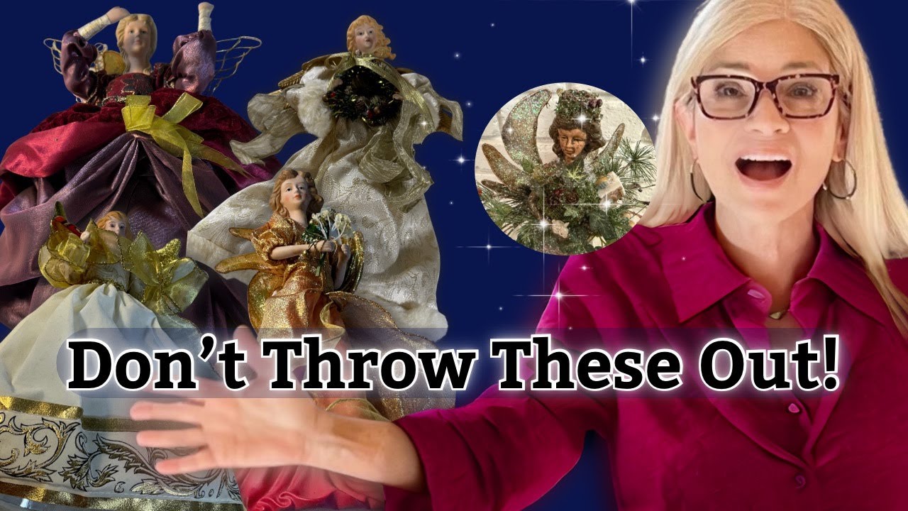 5 cheap Goodwill angels transformed into stunning Christmas decor