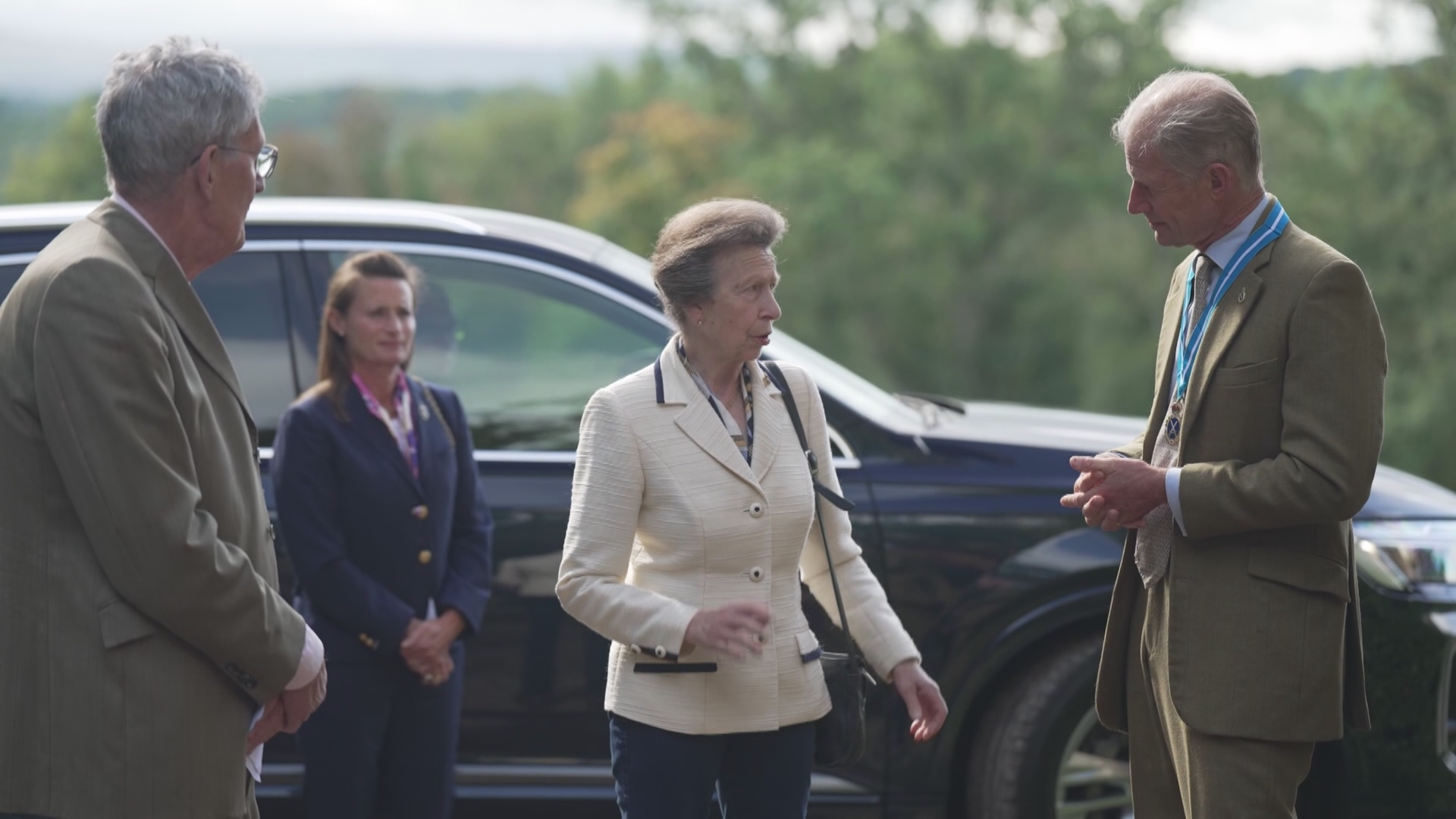 Princess Anne visits farm charity in Devon