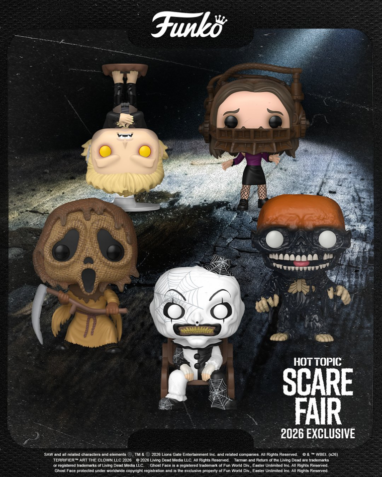 Art the Clown, 'Saw's Amanda, and Tarman join Funko's 2026 Hot Topic ...