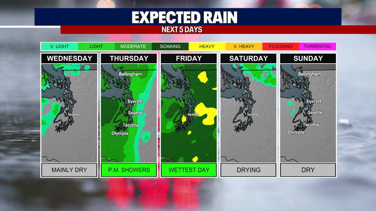 Seattle weather: Cooler and wetter weather for the first week of fall