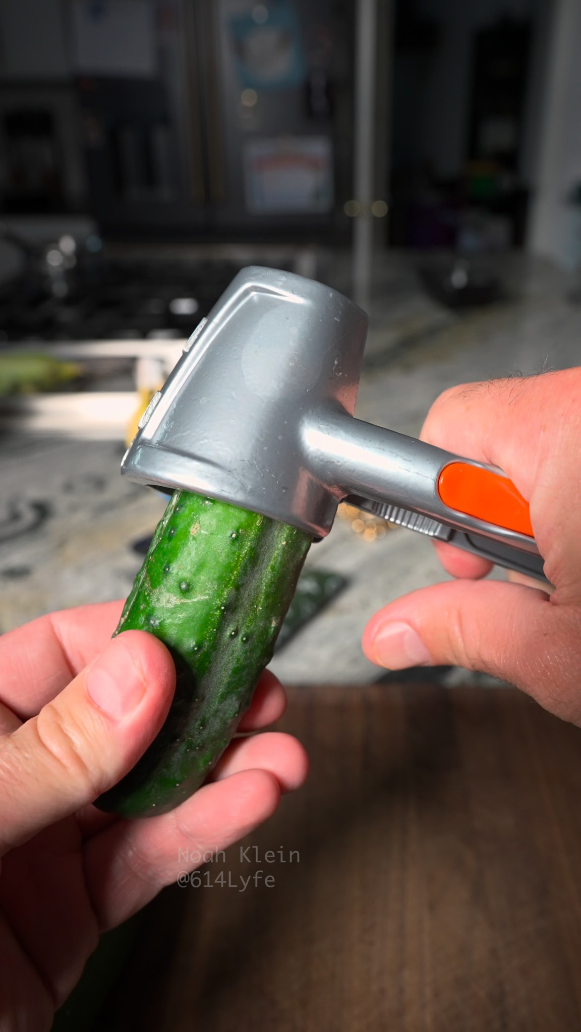 Easy cucumber peeling hack