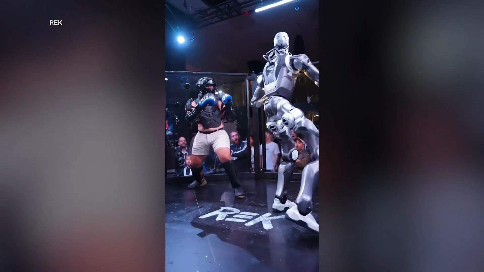 Human vs. robot MMA fight ends with influencer defeated by Terminator ...