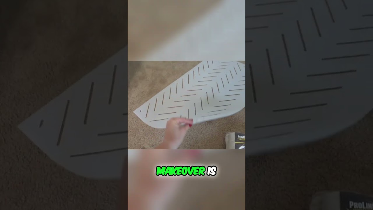 Easy herringbone stencil hack for your walls!