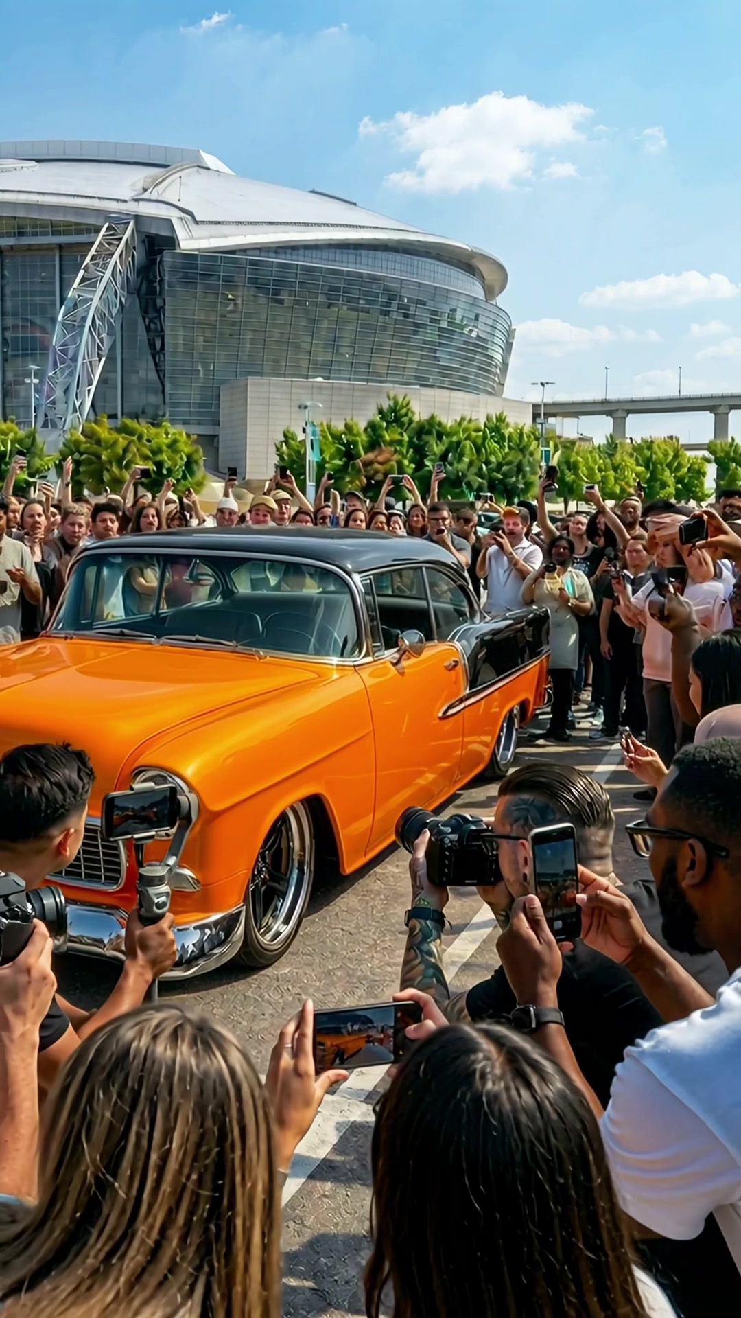 55 Chevy Bel Air 3D design with stunning custom wheels