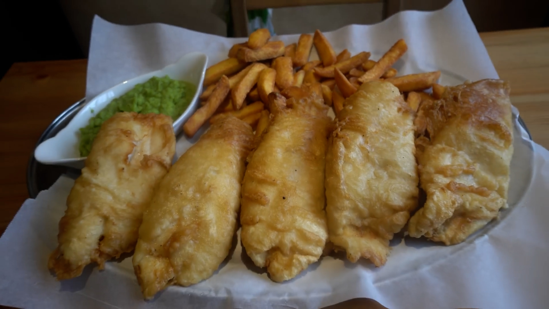Man attempts undefeated 14-pound British fish and chips challenge