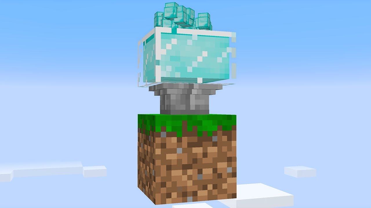 I built a diamond machine on 1 block Skyblock (#18)
