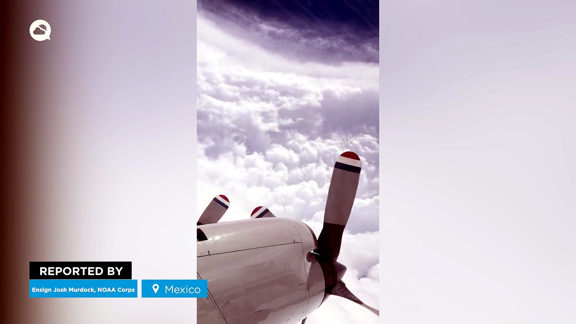 A NOAA hurricane hunter aircraft flies into the eye of the devastating ...