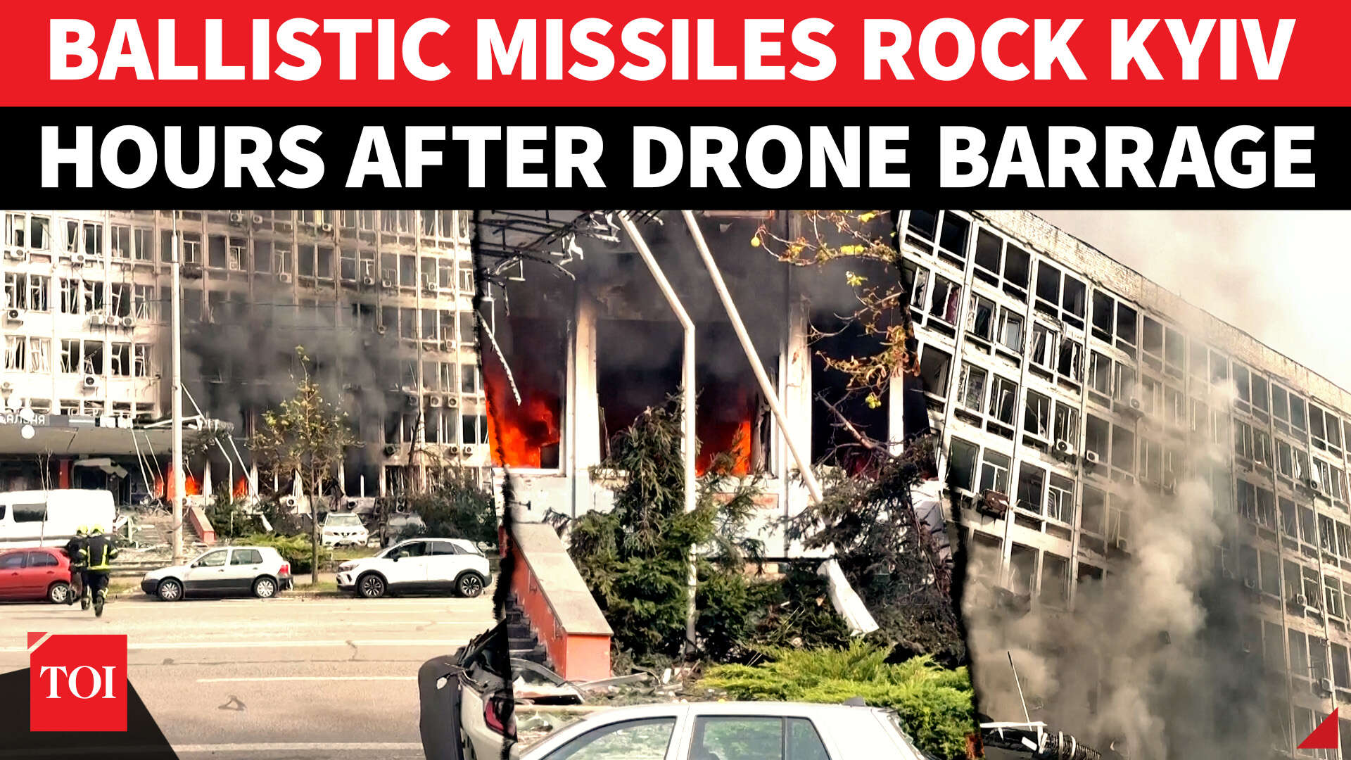 Russian ballistic missiles rock Kyiv: explosions, fire and smoke day ...