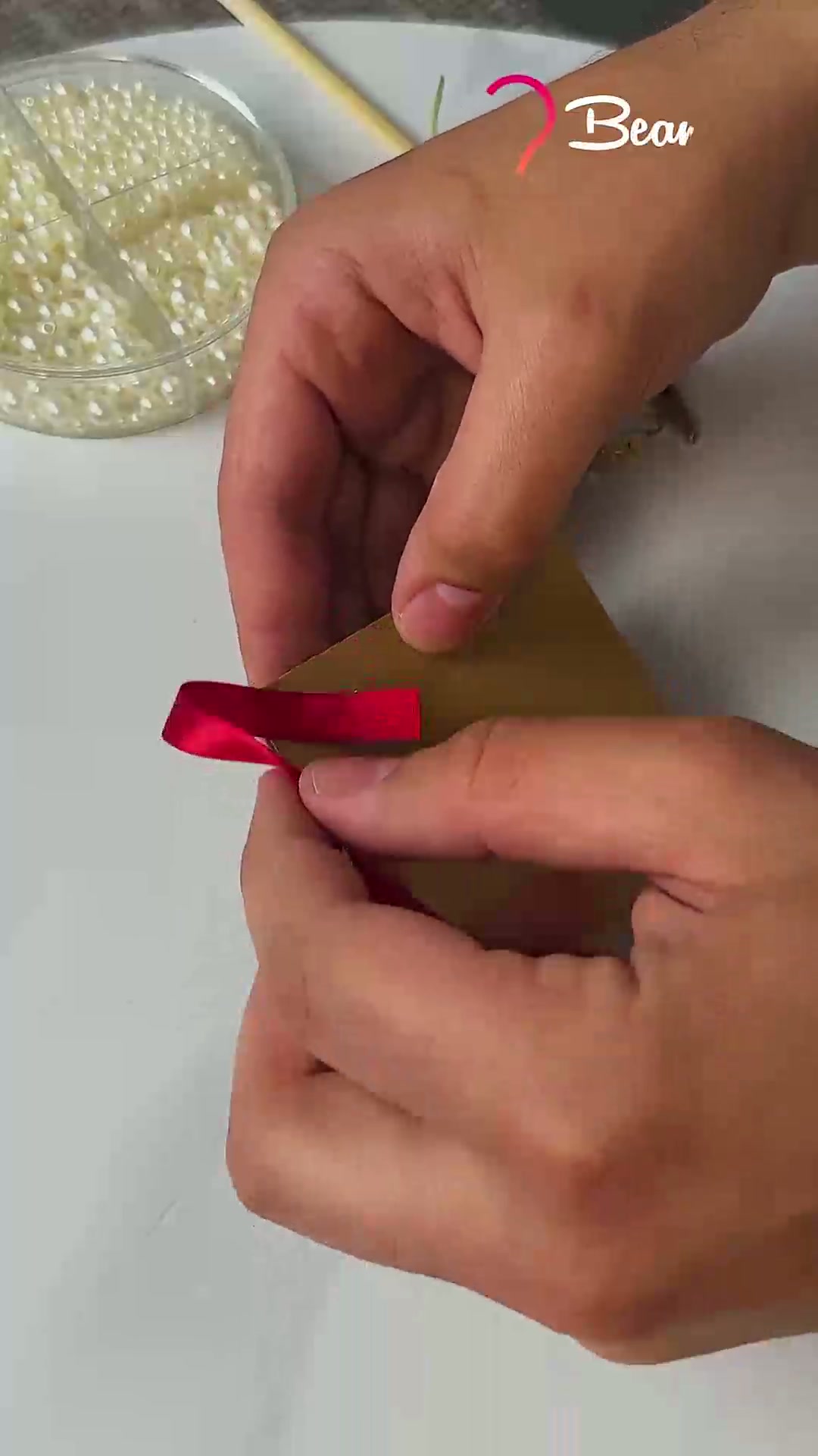 DIY ribbon flower #creative #ribbon #craft