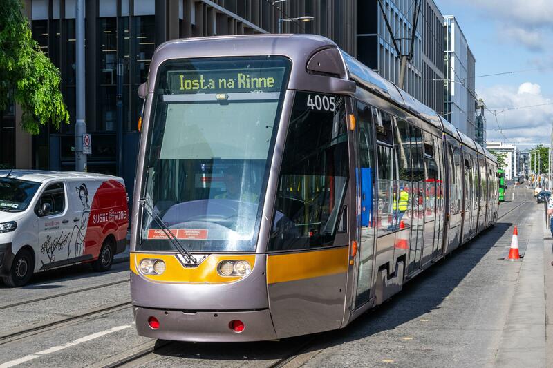 Green line Luas services in Dublin city centre restored after fault