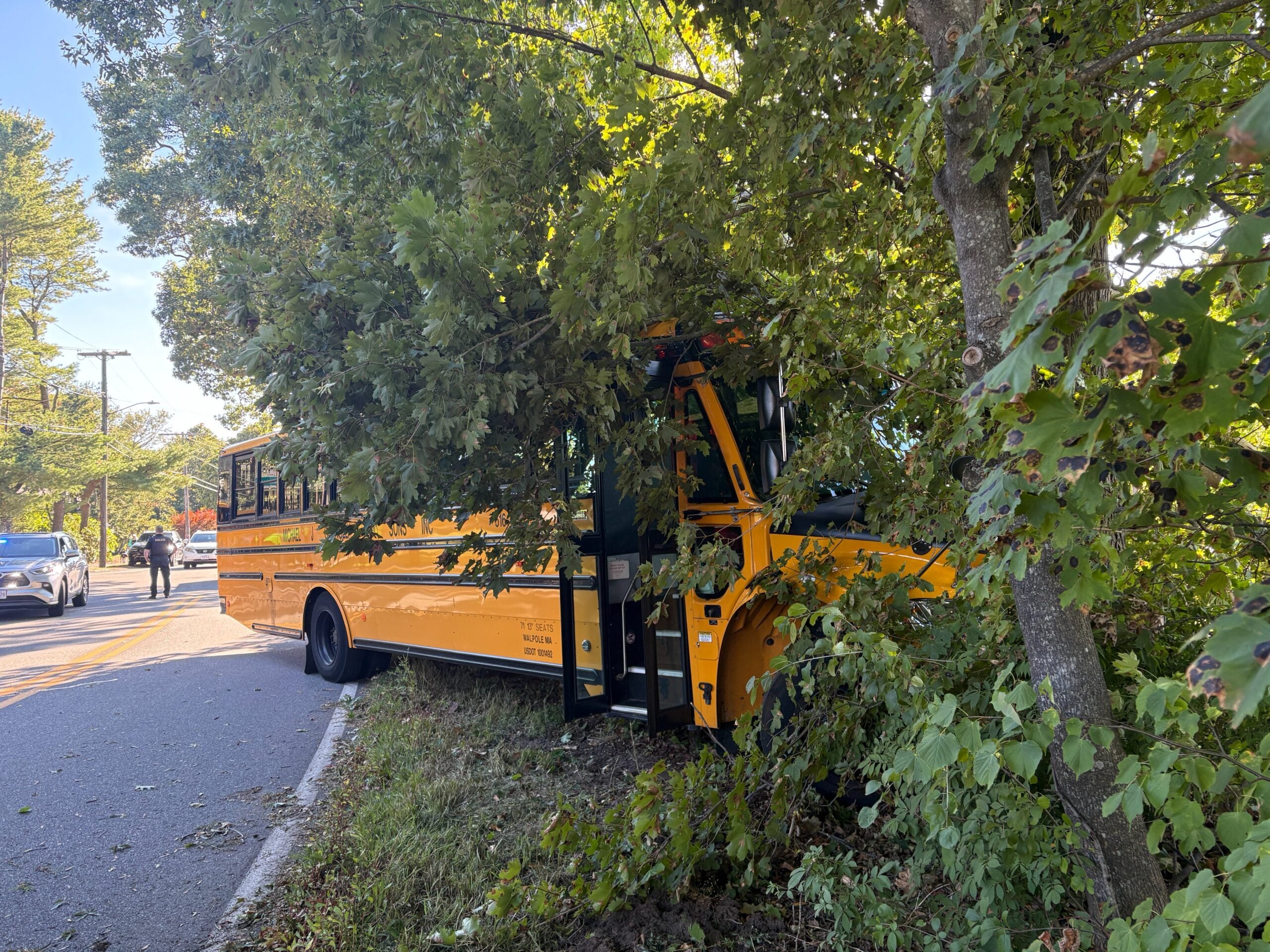 Elementary student, bus driver injured in Mass. bus crash