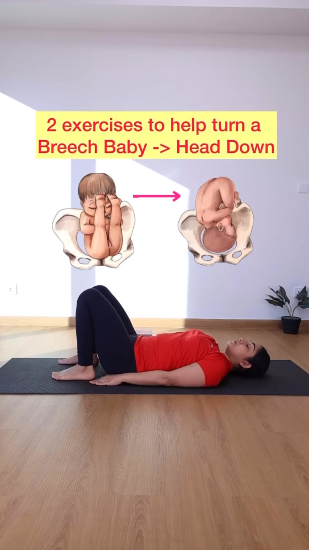 Gentle prenatal positions for a breech baby