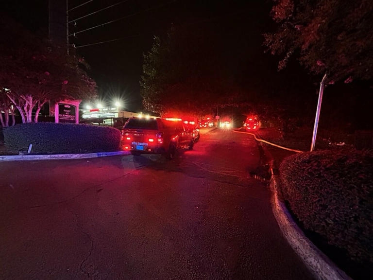 Crews respond to large fire at DeKalb County apartment complex
